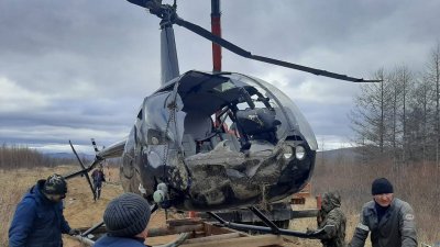 Вертолет Robinson попал в аварию при взлете в Забайкалье