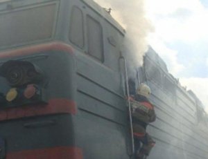 В Челябинской области загорелся тепловоз